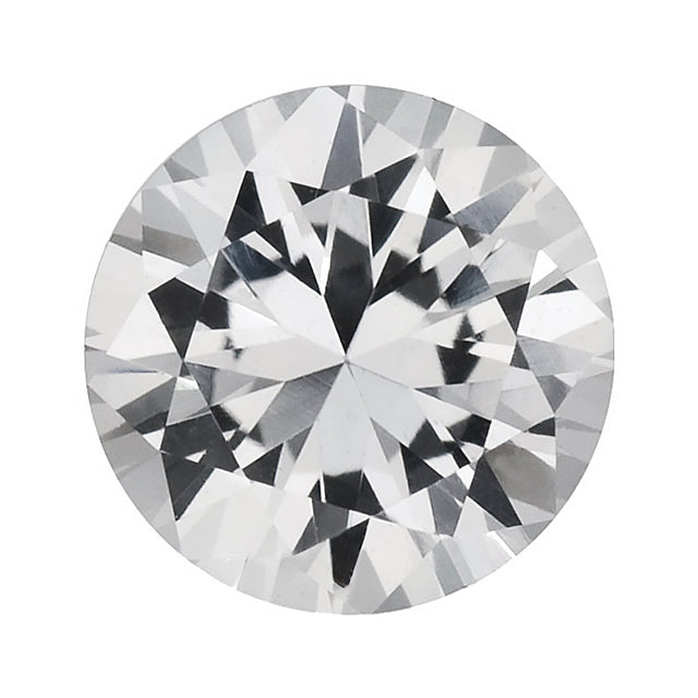 Natural White Sapphire Round Briliant cut