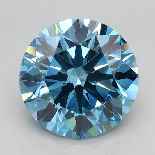 Treated Blue Diamond 0.15ct | Light Blue 3.3mm Round | VS Clarity | Very Good Cut | Loose Diamond