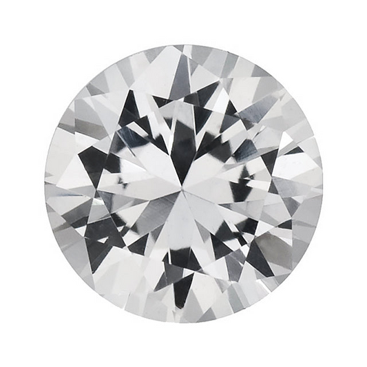 Natural White Sapphire Round Briliant cut